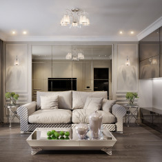 Потолочная люстра с абажурами 60065/5 серебро &mdash; Multielectrika