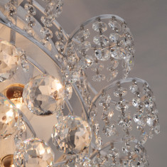 Потолочная люстра с хрусталем 16017/9 белый с серебром &mdash; Multielectrika