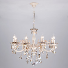 Люстра с тонированным хрусталем 3281/8 белый с золотом / тонированный хрусталь &mdash; Multielectrika