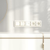 Рамка из поликарбоната на 5 постов Snabb слоновая кость/золото W0051932 фото 2 &mdash; Multielectrika
