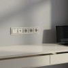 Рамка из поликарбоната на 5 постов Snabb слоновая кость/золото W0051932 фото 5 &mdash; Multielectrika
