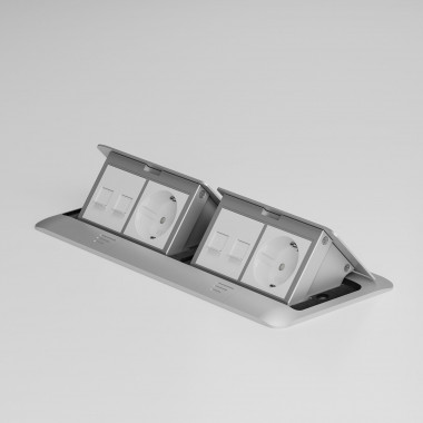 W8078065/ Выдвижной блок (Лючок) на 8 модулей (серебряный) W8078065 — Multielectrika