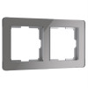 Рамка из акрила на 2 поста Acrylic графит W0022704 фото 1 — Multielectrika