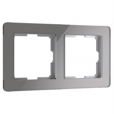 Рамка из акрила на 2 поста Acrylic графит W0022704 — Multielectrika