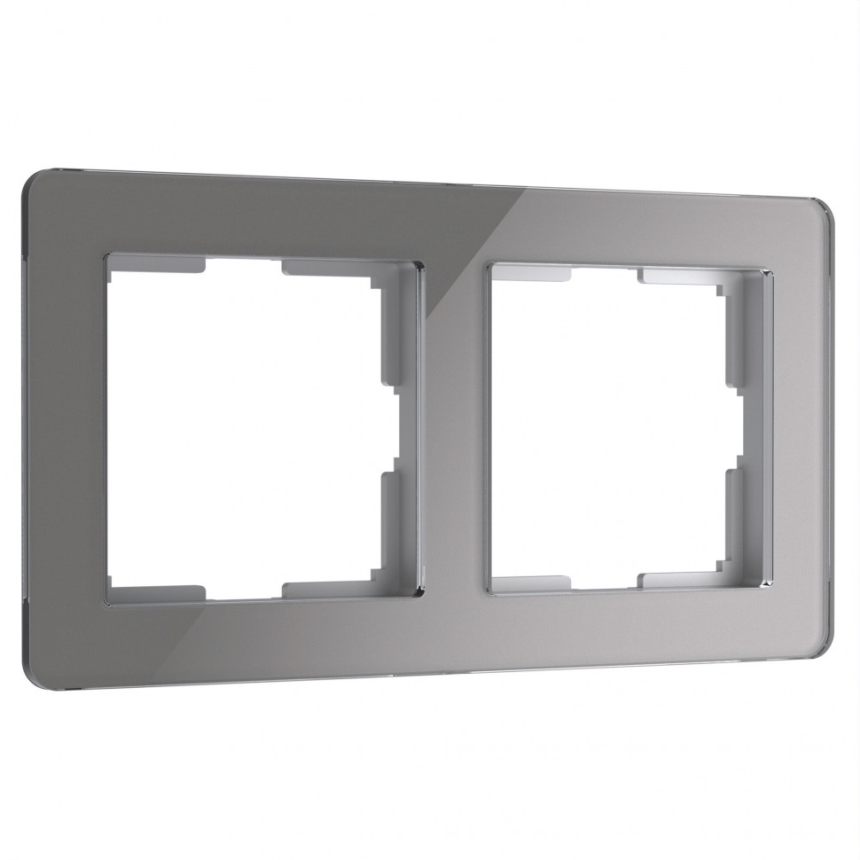 Рамка из акрила на 2 поста Acrylic графит W0022704 фото 1 &mdash; Multielectrika