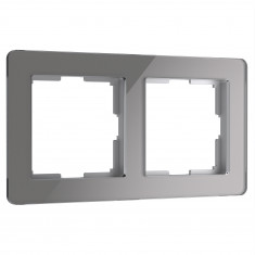 Рамка из акрила на 2 поста Acrylic графит W0022704 &mdash; Multielectrika