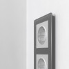 Рамка из акрила на 2 поста Acrylic графит W0022704 фото 4 &mdash; Multielectrika