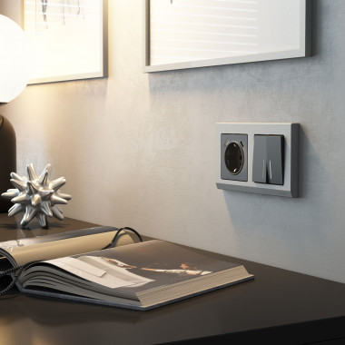 Розетка с заземлением, шторками и USB тип A+C (графит матовый) W1171764 — Multielectrika