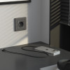 Розетка с заземлением, шторками и USB тип A+C (графит матовый) W1171764 фото 4 — Multielectrika