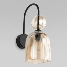 Настенный светильник с плафоном из фактурного стекла 11140 Sophia Cognac &mdash; Multielectrika