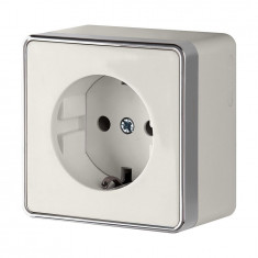 Розетка с заземлением и шторками Gallant (слоновая кость) WL15-02-02 &mdash; Multielectrika