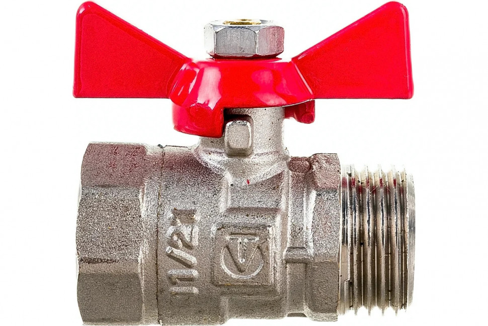 Шаровой кран, рукоятка бабочка 1/2 вн.-нар. Valtec COMPACT VT.093.N.04 фото 1 &mdash; Multielectrika