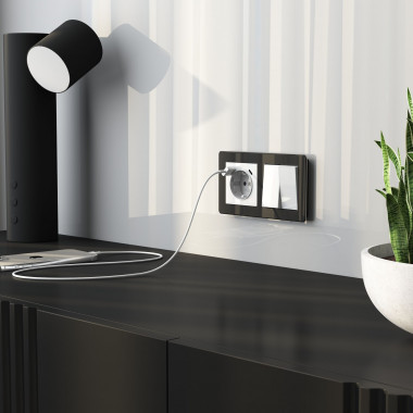 Перекрестный выключатель двухклавишный (белый акрил) W1123041 — Multielectrika