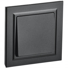 Выключатель одноклавишный 10А в сборе IEK Brite ВСР10-1-0-БрЧ черный &mdash; Multielectrika