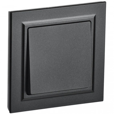 Выключатель одноклавишный 10А в сборе IEK Brite ВСР10-1-0-БрЧ черный — Multielectrika