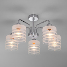 Потолочная люстра со стеклянными плафонами 30176/5 хром &mdash; Multielectrika
