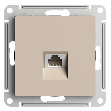 Розетка RJ-45 Systeme Electric AtlasDesign кат. 6Е, песочный — Multielectrika