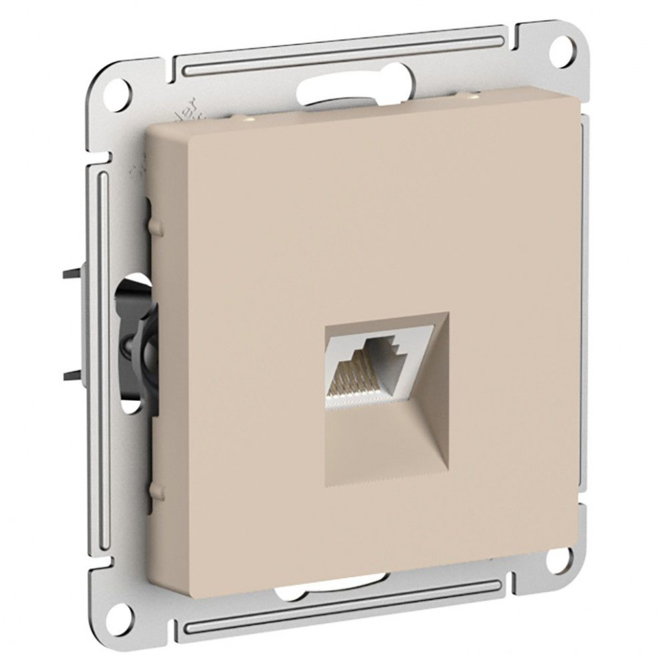 Розетка RJ-45 Systeme Electric AtlasDesign кат. 6Е, песочный фото 1 — Multielectrika
