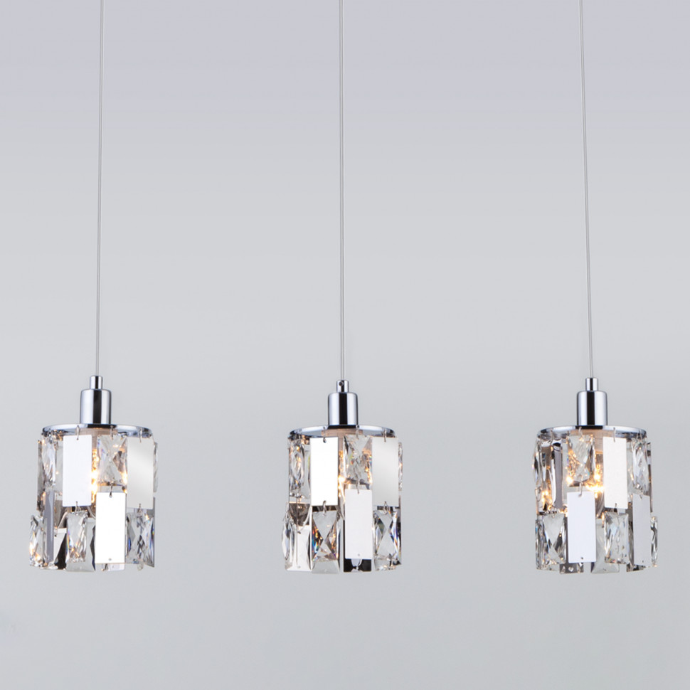 Подвесной светильник с хрусталем 50101/3 хром фото 1 — Multielectrika