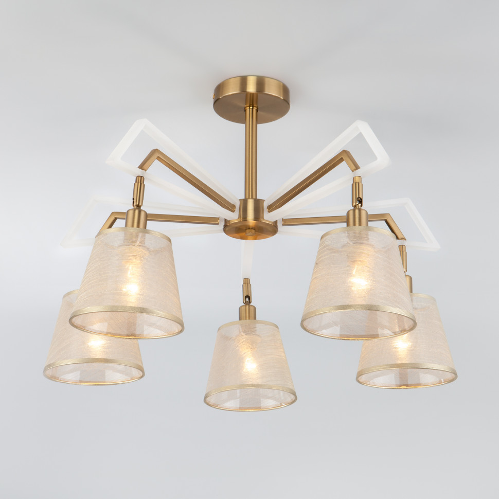 Потолочная люстра 60082/5 золотая бронза фото 1 &mdash; Multielectrika