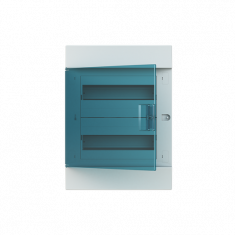 Распределительный шкаф ABB Mistral41 24 мод., IP41, встраиваемый, термопласт, зеленая дверь, 1SLM004101A1205 &mdash; Multielectrika