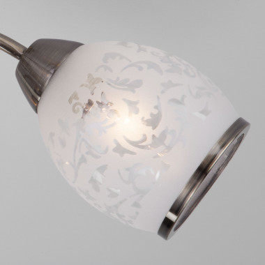 Люстра с плафонами с узором 30026/5 античная бронза — Multielectrika