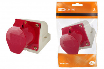 Розетка 114 стационарная 3Р+РЕ 16А 380В IP44 TDM фото 1 — Multielectrika