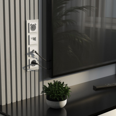 ТВ-розетка оконечная (белый матовый) W1183061 — Multielectrika