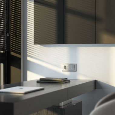 Рамка из пластика на 2 поста Stark серебряный W0021806 &mdash; Multielectrika