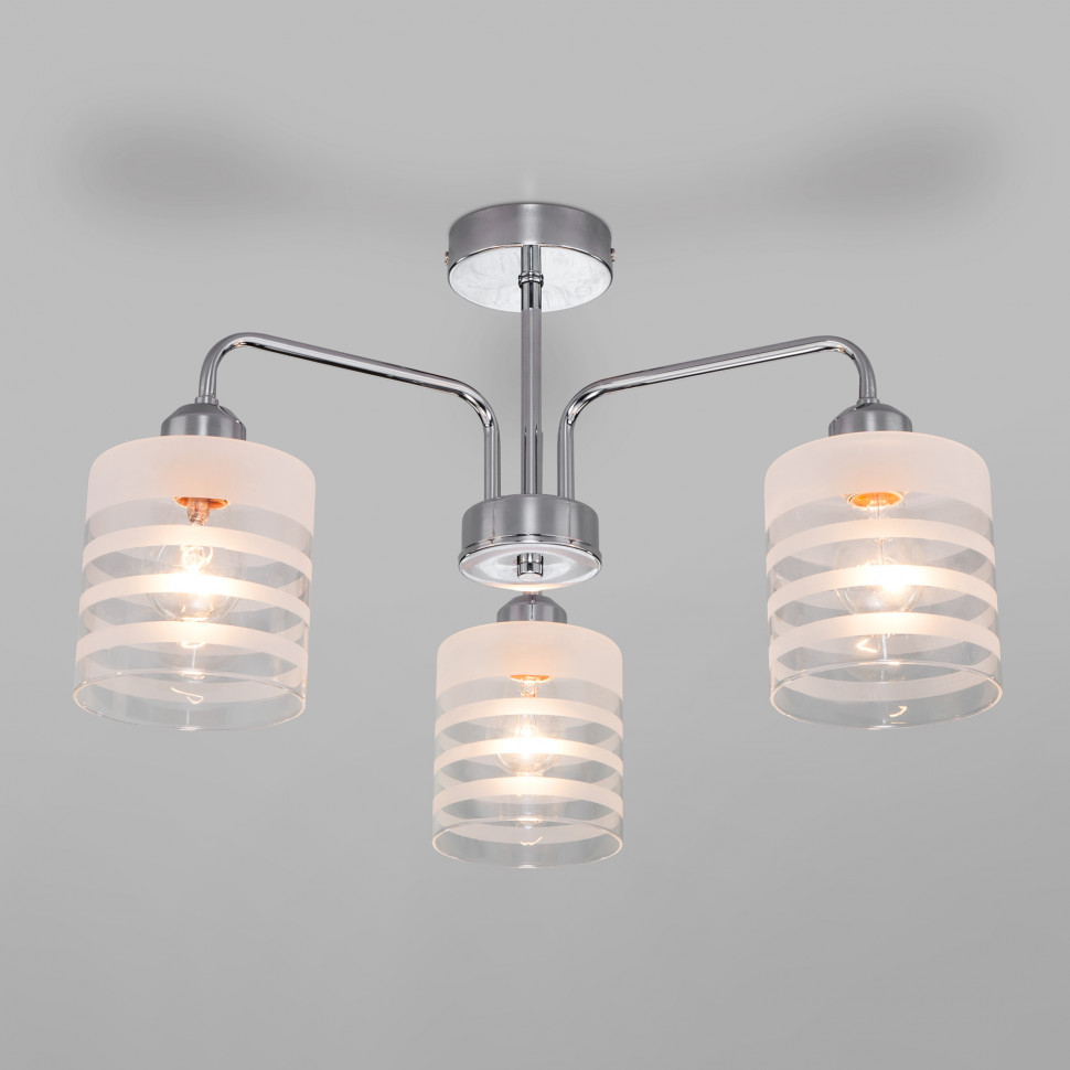 Потолочная люстра с плафонами 30176/3 хром фото 1 &mdash; Multielectrika