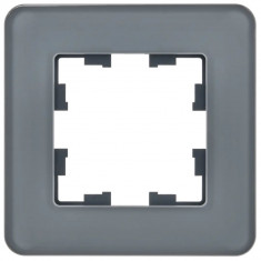 Рамка на 1 пост IEK Brite РУ-1-2-Бр стекло графит RE &mdash; Multielectrika