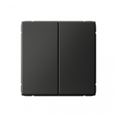 Выключатель двухклавишный Systeme Electric ArtGallery самовозвратный, 10А, базальт — Multielectrika