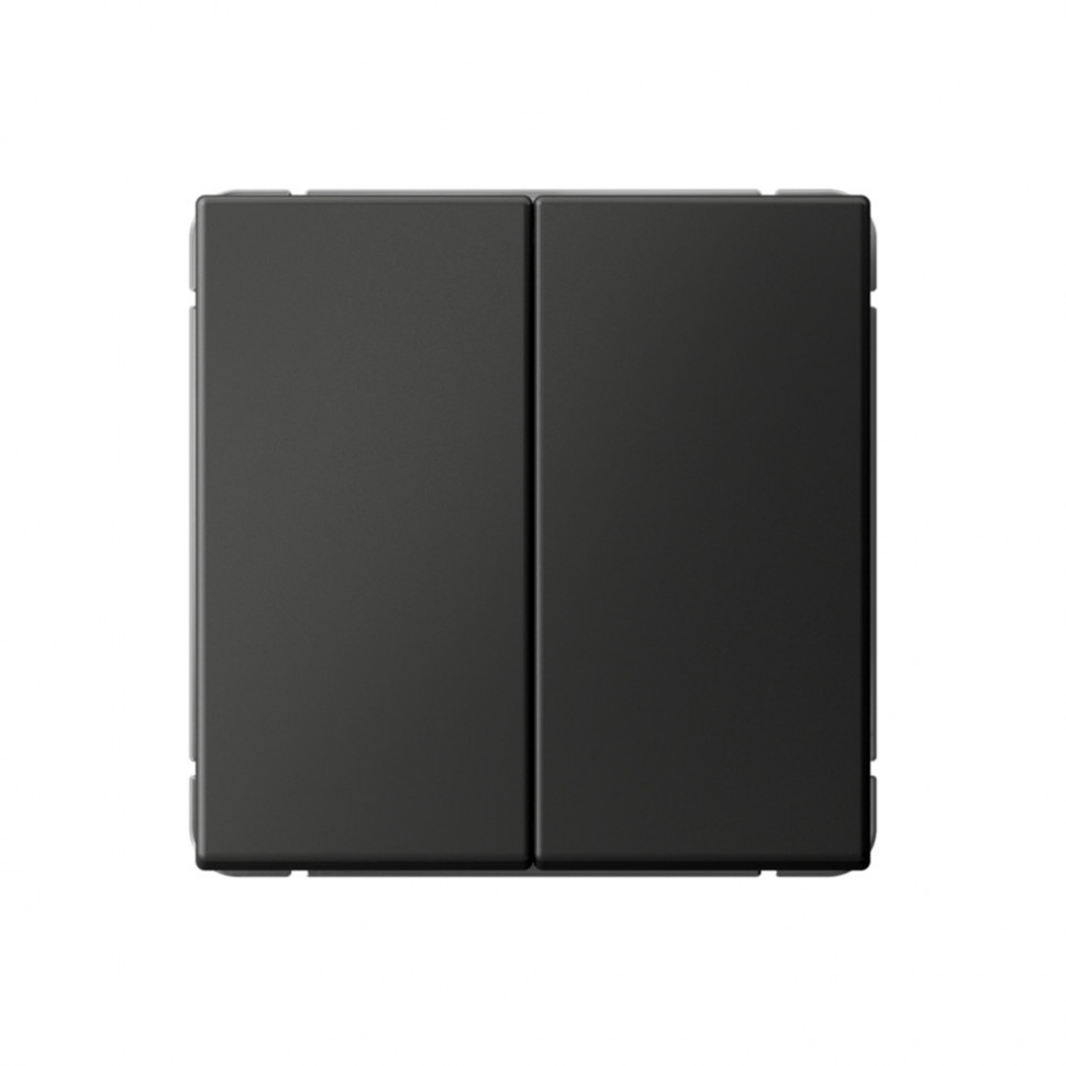 Выключатель двухклавишный Systeme Electric ArtGallery самовозвратный, 10А, базальт фото 1 — Multielectrika