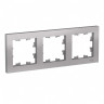 Рамка Schneider Electric Atlas Design на 3 поста, алюминий