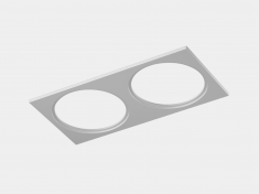 Рамка двойная для серии COMBO 4, квадратная, белая, COMBO-4S2-WH &mdash; Multielectrika