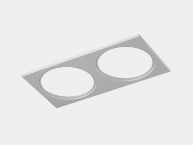 Рамка двойная для серии COMBO 4, квадратная, белая, COMBO-4S2-WH — Multielectrika