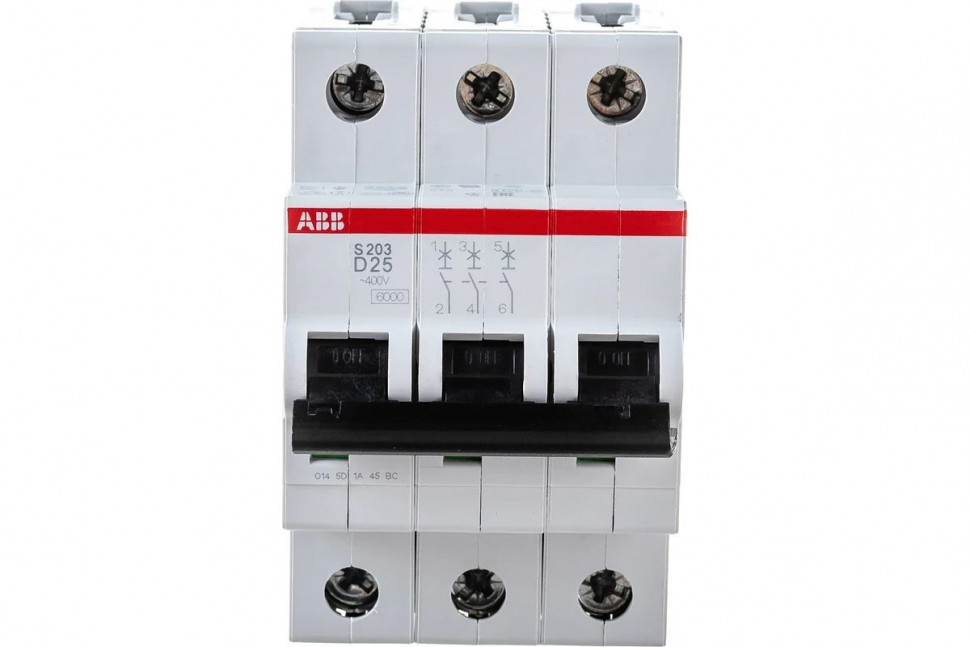 Автоматический выключатель 3-полюсной АВВ S203 D25 фото 1 — Multielectrika