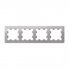 Рамка на 4 поста Systeme Electric AtlasDesign Air алюминий &mdash; Multielectrika