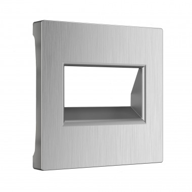 Накладка для двойной розетки Еthernet RJ-45 (серебряный рифленый) WL09-RJ45+RJ45-CP — Multielectrika