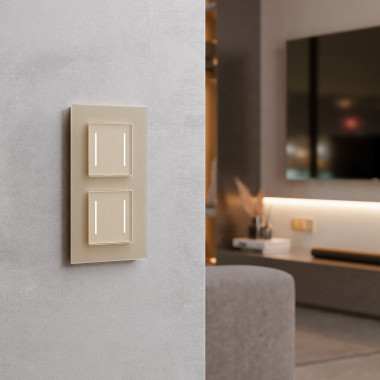 Умный сенсорный выключатель двухклавишный (шампань) W4523011 &mdash; Multielectrika