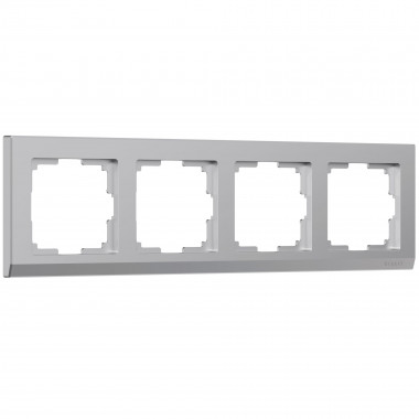 Рамка из поликарбоната на 4 поста Stark серебряный W0041806 &mdash; Multielectrika