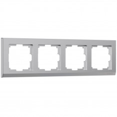 Рамка из поликарбоната на 4 поста Stark серебряный W0041806 &mdash; Multielectrika