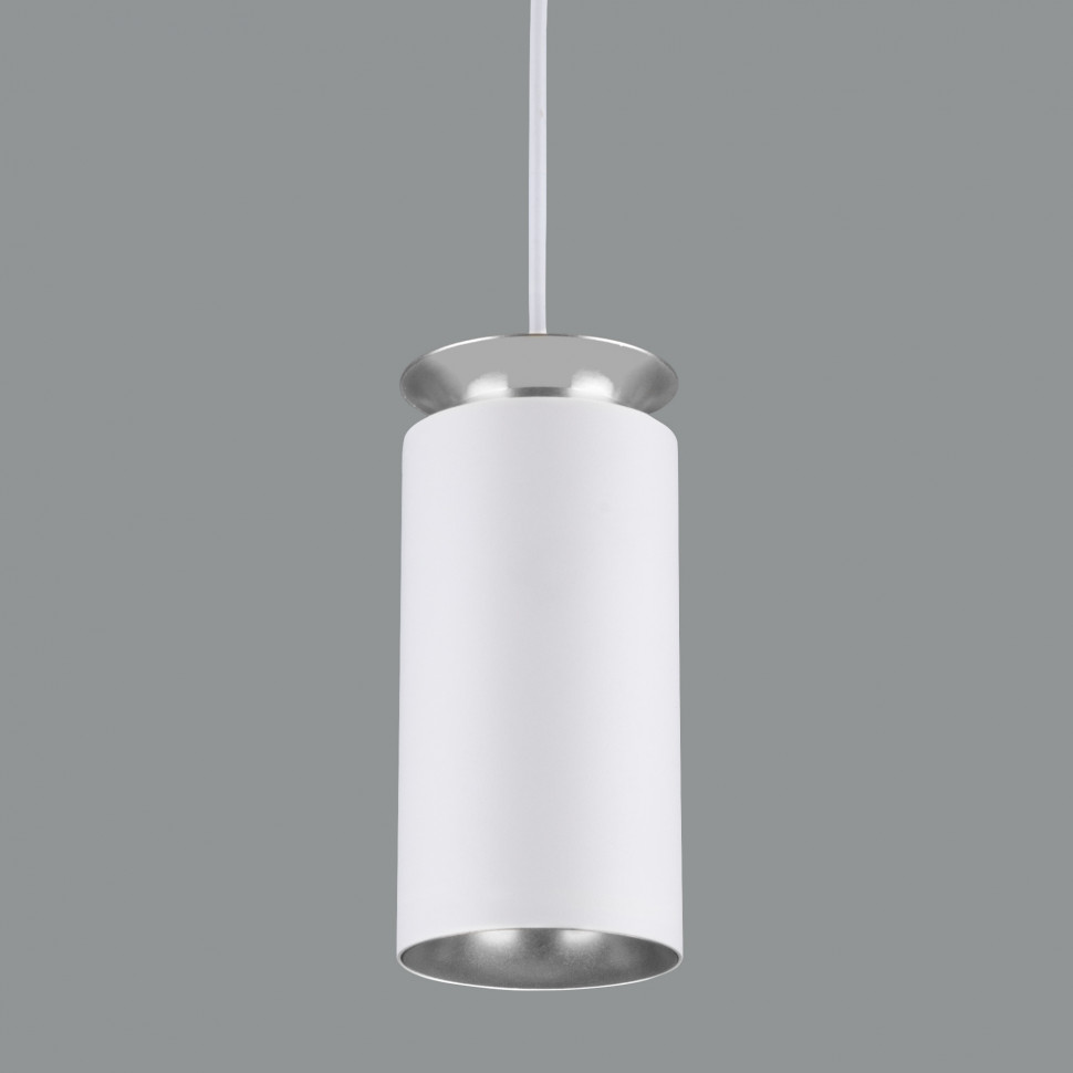 Подвесной светодиодный светильник DLS021 9+4W 4200К белый матовый/серебро фото 1 — Multielectrika