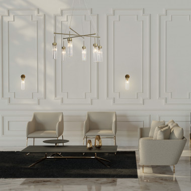 Настенный светильник с хрусталем 60163/1 латунь — Multielectrika