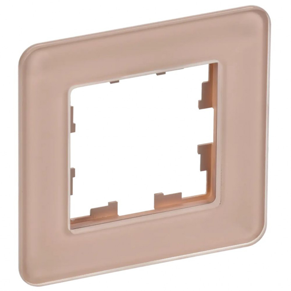 Рамка на 1 пост IEK Brite РУ-1-2-Бр стекло дымчатый RE фото 1 — Multielectrika