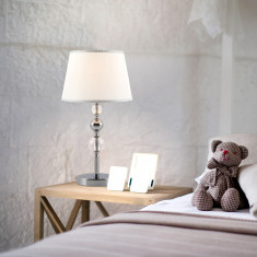 Настольная лампа с абажуром 01071/1 хром &mdash; Multielectrika