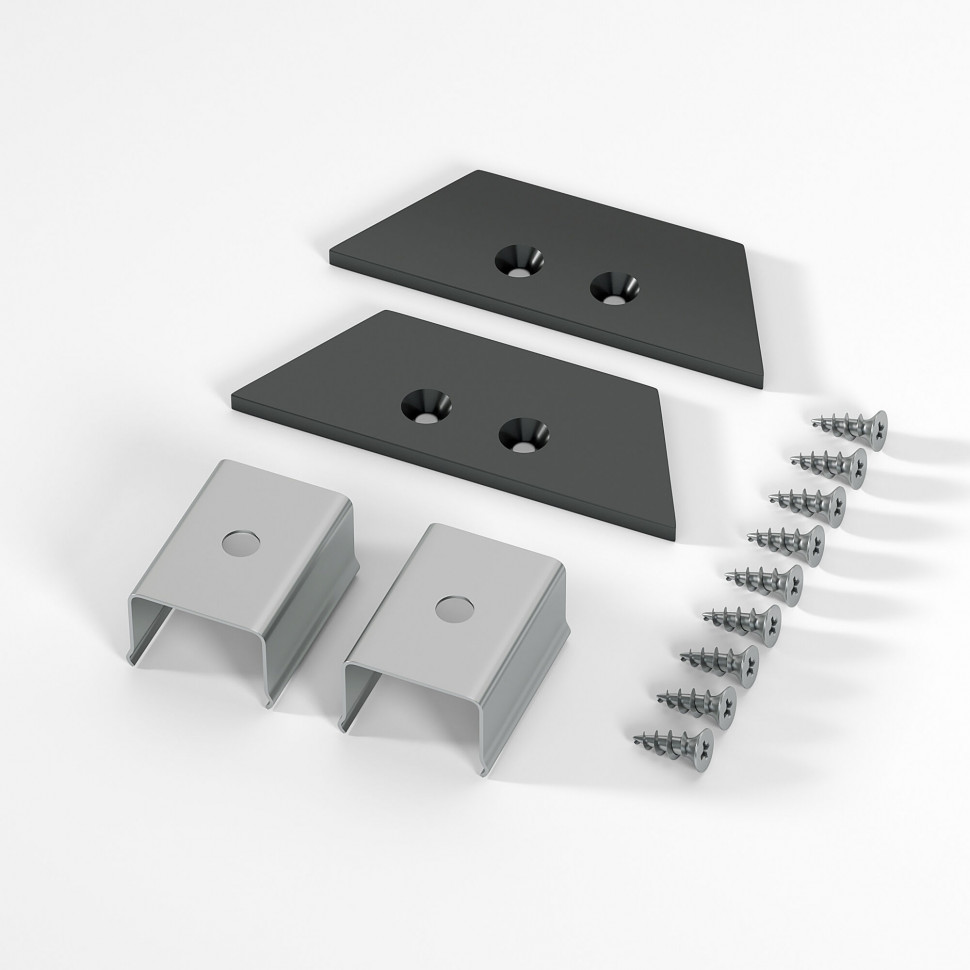 Комплект заглушек для накладного алюминиевого профиля светодиодной ленты ZL-2-ALP022 фото 1 — Multielectrika