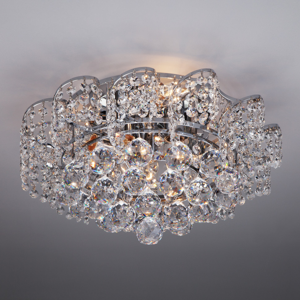 Потолочная люстра с хрусталем 16017/6 хром фото 1 &mdash; Multielectrika
