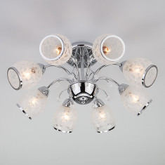 Потолочная люстра со стеклянными плафонами 30026/8 хром &mdash; Multielectrika