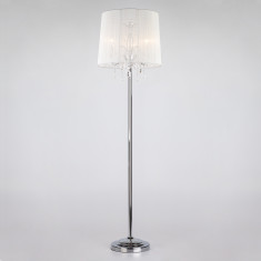 Торшер с прозрачным абажуром 2045/3F хром/белый &mdash; Multielectrika